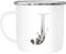 Emaille Tasse Becher Buchstaben-Tasse J Alphabet Monogram Zeichen Tasse mit Buchstabe Autiga® weiß-metall unisize