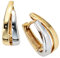 Jobo Damen-Creolen aus 8 Karat 333 Gold Bicolor 15 mm