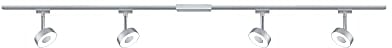 Paulmann 96895 LED Deckenleuchte URail Schienensystem Strahler Set Circle, Deckenlampe Schwenkbar Spot 4-flammig Chrom Matt 2700K Warmweiß 5 W