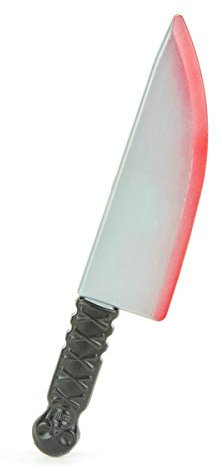 Atosa Couteau ensanglanté en plastique Halloween - Noir - Taille Unique