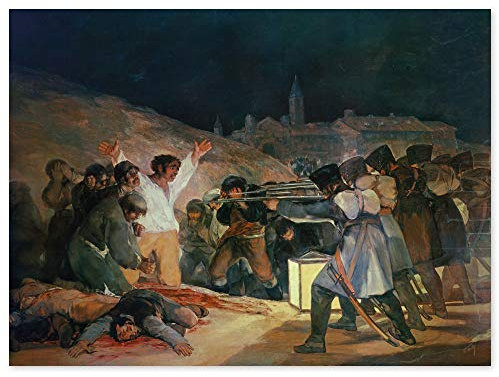 JUNIWORDS Poster, Francisco José de Goya, Der 3. Mai 1808 in Madrid, Die Erschießung der Aufständischen, 80 x 60 cm