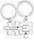 MADHAHEFU Couple Keyrings Boyfriend Girlfriend Gift Husband Keychain Valentine Day Gift Love Puzzle Jewellery (you're my missing piece)