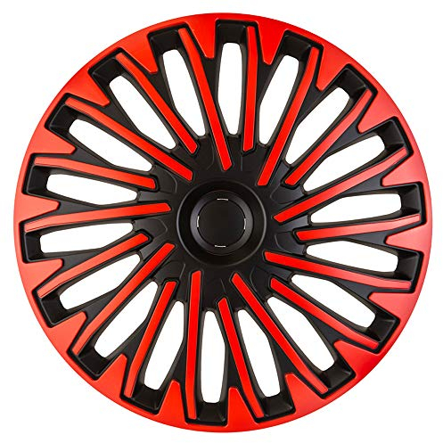 AUTO-STYLE Satz Radzierblenden Soho 16-Zoll Schwarz/rot