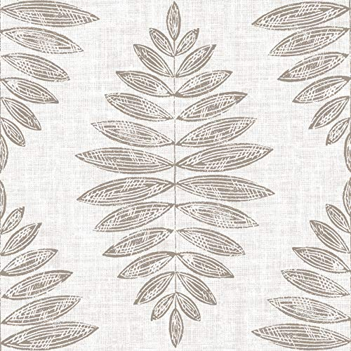 FloorPops FP3298 Foliage Peel & Stick Floor Tiles, Neutral, 60 L x 24 W x 0.06 T