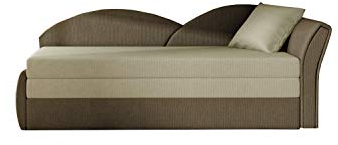 Sofa mit Schlaffunktion und Bettkasten, Couch für Wohnzimmer, Schlafsofa Federkern Sofagarnitur Polstersofa Wohnlandschaft mit Bettfunktion - ARGEA (Beige+ Braun (Alova 07+Alova 67), Sofa Rechts)