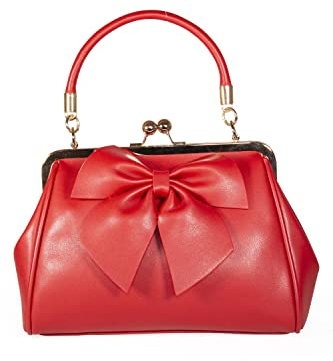 Banned Retro Damen Lockwood Schleife Handtasche - Rot, One Size