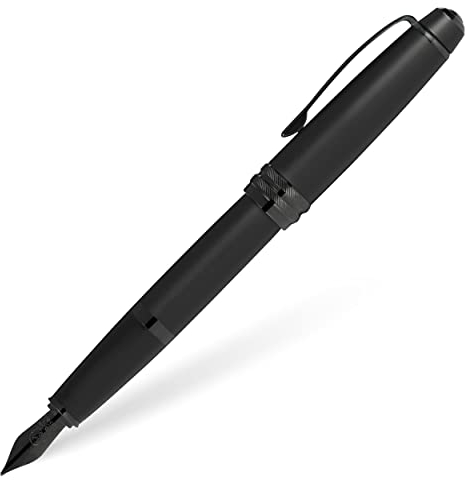 CROSS Bailey Fountain Pen (M Nib, PVD Fittings) Matte Black Pack of 1
