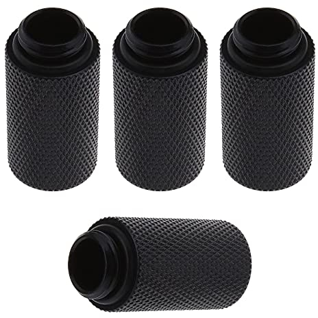 YINETTECH Wasserkühlung Verlängerung Adapter, 30mm, Kupfer Gewinde G1 / 4 Schraubensitz, Stecker auf Buchse