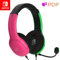 PDP Gaming LVL40 Stereo Headset with Mic for Nintendo Switch - PC, iPad, Mac, Laptop Compatible - Noise Cancelling Microphone, Lightweight, Soft Comfort On Ear Headphones, 3.5 mm Jack - Pink & Green