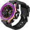 findtime Herren Uhren Sport Militär Große Armbanduhr Outdoor Digitaluhren Analog Doppelzeit LED Kalender Männer Jungen Stoppuhr 12/24H Lila