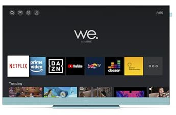 Loewe We. See 43 Aqua Blue Fernseher, 43 Zoll, Entwickelt in Deutschland, Smart TV, Ultra HD Display, HDR10, Dolby Atmos, Streaming Dienste