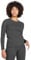 LAPASA Damen Innenfleece Thermo Unterhemd, Thermounterwäsche Oberteil Funktionsunterwäsche, L42 Dunkelgrau meliert New, 300 Extra warm, M