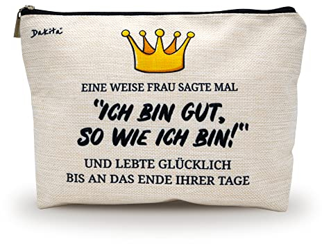 Kosmetiktasche Geschenk - 22x17x5cm groß | Individuelles Kulturbeutel Geschenk für Freundin oder Kollegin | Kleinigkeit als Mutmacher für Frauen (ohne Inhalt, Ich Bin gut)
