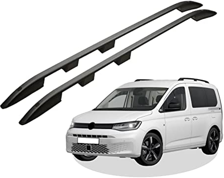 RC Royal Class Dachreling aus Aluminium eloxiert passend für VW Caddy 5 Maxi ab Baujahr 2020 passgenau in Schwarz mit Allgemeiner Betriebserlaubnis (ABE)