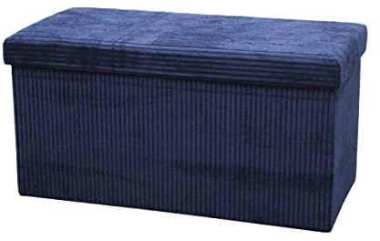 Large Ottoman Foldaway Storage Blanket Toy Box Bench Corduroy Pouffe Footstool Ottoman
