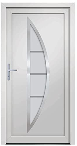 vidaXL Porta d'Ingresso Bianca in PVC 98x200 cm - Porta Entrata