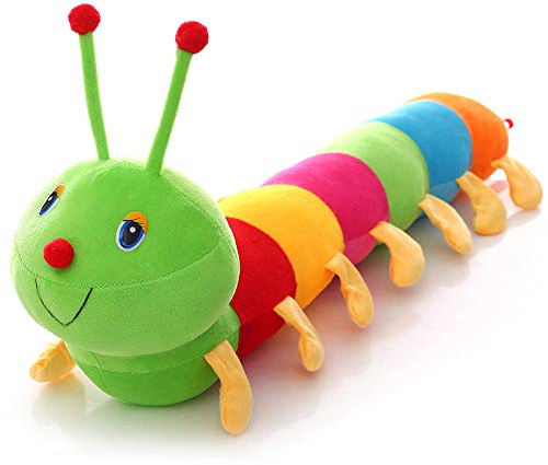 SUPYINI Raupe Stofftier Plüsch, Weiches Süßes Buntes Raupenspielzeug, Ausgestopftes Raupenplüschkissen Kinder (Plüsch)