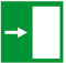 E052 - Rettungsausgang rechts - Schild & Evakuierungsschild & Sicherheitsschild - Größe wählbar