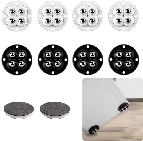 8 Stück Kugelrollen für MöBel, Selbstklebende Mini Möbelrollen Klein 360 Grad Drehbare Schwerlast Rollen Perlen Möbelkugelrollen für Möbel Mini Aufbewahrungsschränke Eitelkeitsschränke Regale