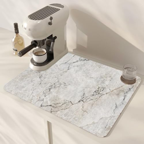 Dish Drying Mat, Bar Mat,40x60 Coffee Tray Mat Under Coffee Machine,Rubber Coffee Maker Mat,Under Appliance Mats,Silicone Hot Mats for Coffee Machine,Coffee Dish Drying Mat