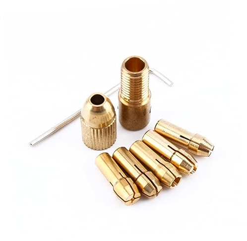 Gadpiparty Drehwerkzeug Messing Spannzange rotierende Werkzeugspannzange Spannzange aus Messing Handbohrmaschine Futter kleine elektrische Bohrmaschine