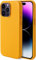 Synchro - Custodia in pelle naturale per iPhone 15 Pro Max con forte compatibile con magneti MagSafe, in pelle per iPhone 15 Pro Max 6,7 pollici (Giallo)