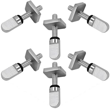51buyoutgo 6pcs Surfboard Fin Screws, Stainless Steel Sup Surf Fin Screw Set for Long Board Paddle Board Longboard Paddleboard Inflatables Kayak Boat Stand Up Board Surfing Accessories