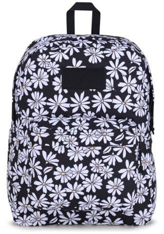 JanSport Superbreak Plus Backpack - Work, Travel, or Laptop Bookbag with Water Bottle Pocket, Punk Pansies Black, One Size, Superbreak Backpack - Durable, Lightweight Premium Backpack