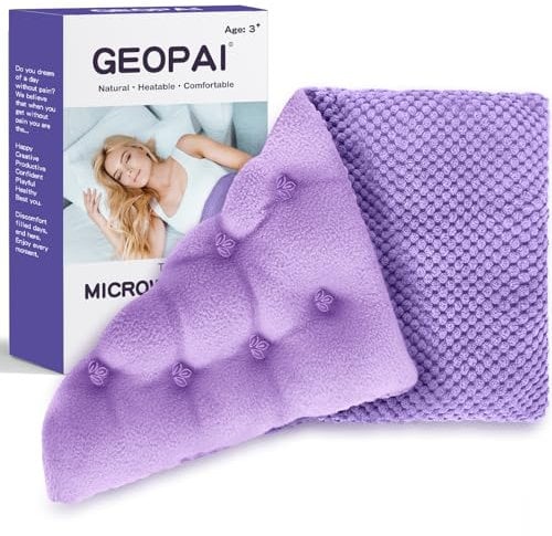 Microwavable Heating Pads 15 * 9 for Pain Relief, Weighted Moist Microwave Heat Pad for Cramps, Neck Shoulder, Back, Warm Compress Rice Bean Bag Hot Pack for Muscles, Joints Ache, Unscented,1 Pack