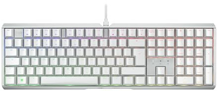 CHERRY XTRFY MX 3.1, Mechanical Gaming Keyboard, UK Layout (QWERTY), RGB Lighting, Aluminium Casing, USB-A Port, MX2A RED Switches, White