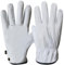 OLSON DEEPAK Gartenhandschuhe Leder für Damen/Herren,Weiche und flexible Arbeitshandschuhe (weiß, S)