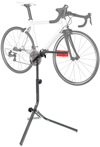 Taylor & Brown Adjustable Height Bicycle Workstand Folding Bike Repair Maintenance Pro Home Mechanic Bicycle Work Stand Rack with Legs, 95-105 cm, Grey