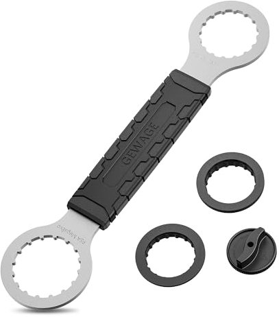 GEWAGE Fahrrad Centerlock Werkzeug,Fahrrad Tretlagerschlüssel Compatible with Shimano Hollowtech II/BB9000, BBR60, M8000, Sram Dub, Truvativ GXP, FSA Mega EVO (16 Kerbe 44 & 49mm)