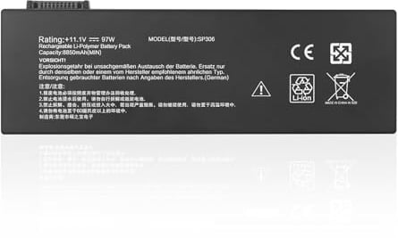 GDDGFVKV 11.4V 97Wh SP305 SP304 SP306 Laptop-Akku kompatibel mit Siemens Simatic Field PG M5 6ES7798-0AA08-0XA0 (SP306)