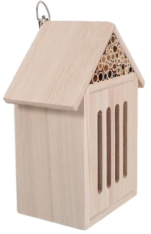 YARNOW Hotel De Insectos De Madera Hogar De Insectos De Madera Natural Hábitat De Anidación De Bambú Refugio De Jardín para Abejas Albañiles Mariposas Mariquitas
