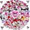 Wirhaut Sanrio Kuromi & My Melody 100PCS Cute Cartoon Stickers for Kids, Waterproof, PVC, Pattern 3, Glass, Plastic, Metal, Painted Surfaces, Wood