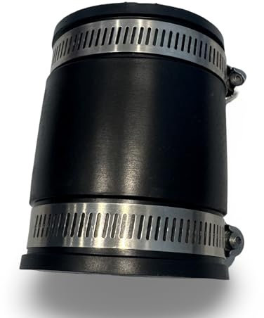 Aqua Universe 2 Flexible Rubber Coupling, Connector with Hose Clips for Copper, PVC, Cast Iron and Steel Pipes, Fits in Pipe Sizes Between 50mm - 63mm
