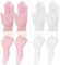 4Set Soft Silicone Moisturizing Socks, Silicone Socks Gloves Set for Foot Hand Softening, Comfortable Moisturizing Glove Socks Set for Women Foot Care, Anti Slip Soft Gloves (White, Pink)