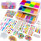 FANXIYA 16000+ Loom Bands Set, Elastic Rubber Band Kit for Bracelet Making, Large Rubber Bands with Board and Charms, Starter Craft Creation Kit with S Clips for Girls & Boys