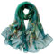 MUNSKT Sommerschal Damen Dünn Chiffon Schal Leicht Blossom Grün für Strand Alltag Party Bankett