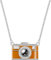 Personalized Photo Camera Projection Necklace, Custom Necklaces with Picture Inside, Customized Photo Projection Necklace with Camera Pendant, Jewelry Memorial Gifts for Mom (Silver)