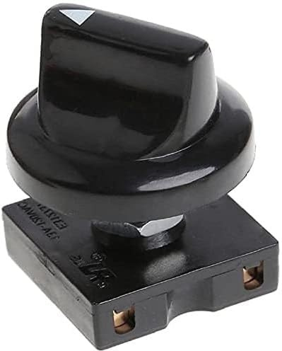 Black Pack Fan Rotary Switch 4 Position 3 Speed Selector Switch Governor with Button Fan Speed Governor Fans Isolator Switch Professional Wall Light Controls