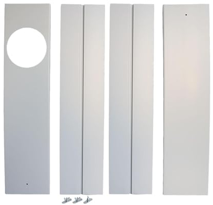LOVIVER Dryer Window Vent Kit Adjustable Parts Replement Sliding Door Vent Kit Sliding Plates for Home Fitment Unit Repairing, 4pcs
