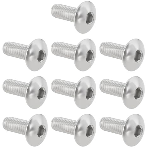 ECSiNG Lot de 10 Boulons de Carénage de Moto M6 en Acier Inoxydable 304 09139-06030 Et 09139-06121 Compatible avec Suzuki TL1000 GSX-R600 16x13x4mm