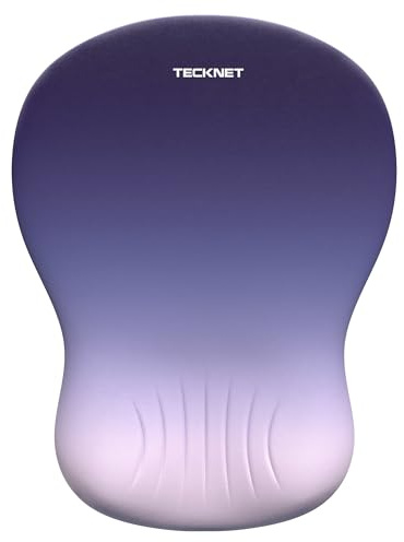 TECKNET Ergonomisches Mauspad mit Handauflage – Memory-Schaum Handgelenkstütze, rutschfeste PU-Basis, Gaming & Büro Mausunterlage für PC & Laptop