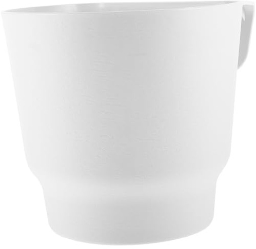 Abaodam Hängender Geländer Blumentopf Weiß Balkon Pflanztopf aus Robustem Material mit Aufhängung für Garten Terrasse und Outdoor Bereich