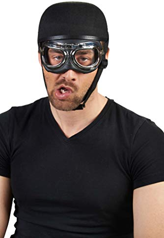 Andrea Moden 0434/4 - Biker Brille, Piloten Brille, Motorradbrille, Schutzbrille, Spaßbrille, Scherzbrille, Accessoire, Motto Party, Karneval