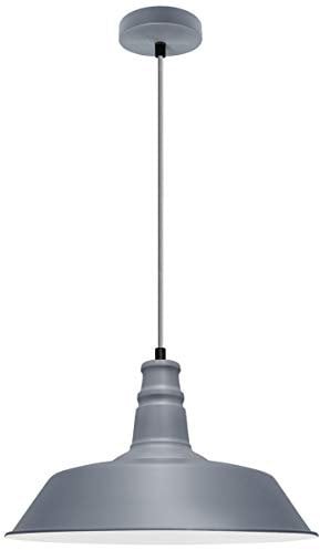 Modern Retro Pendant Ceiling Light Shade Grey Metal Traditional Bowl Lampshade M0092