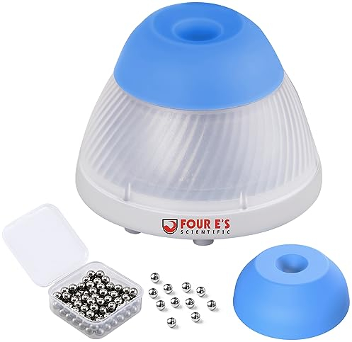 FOUR E'S SCIENTIFIC Vortex Mixer with Extra Silicone Cap&100pcs Mixing Balls, Paint Shaker Mixer Fixed 5000RPM, Vortex Shaking Blender for Laboratory/Nail Polish Bottle/Acrylic Paints