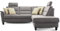 Cavadore Schlafsofa Palera mit Federkern / L-Form Sofa mit Bettfunktion / 236 x 89 x 212 / Büffellederoptik Hellgrau